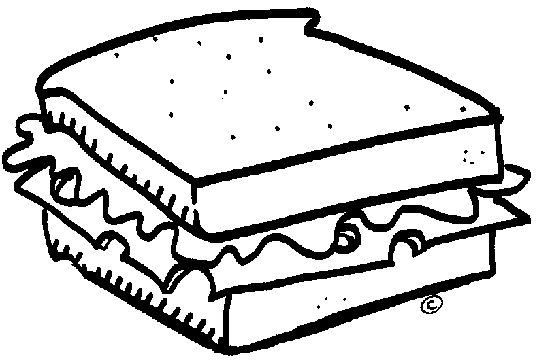 Dibujo para colorear Sandwich  Imagui