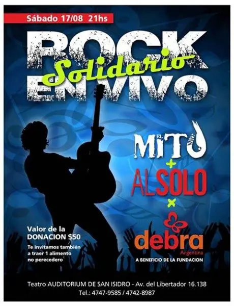 recital de rock a beneficio de Fundacion Debra Argentina