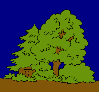 bosque dibujado