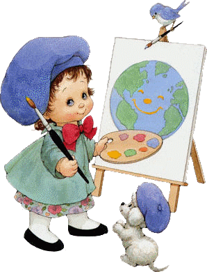 niña pintando