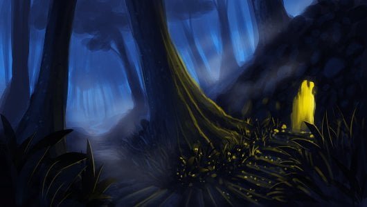bosque de noche