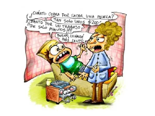 Chiste de dentista - Ilustradora Eugenia Suárez
