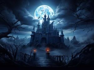 El castillo del miedo ⟪ 🏰 ⟫ Este castillo solo existía durante la noche del 31 de octubre en la que se celebraba la noche de los difuntos.
