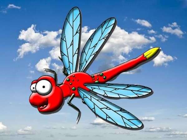 La libélula que siempre volaba bajo - Fábula