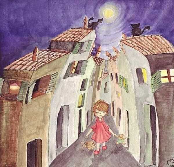 Nina camina dormida - Ilustración de Anna Burighel
