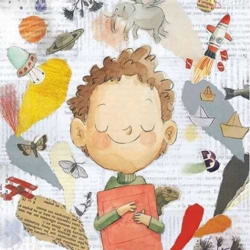 Niño con libro - Rocío Bonilla
