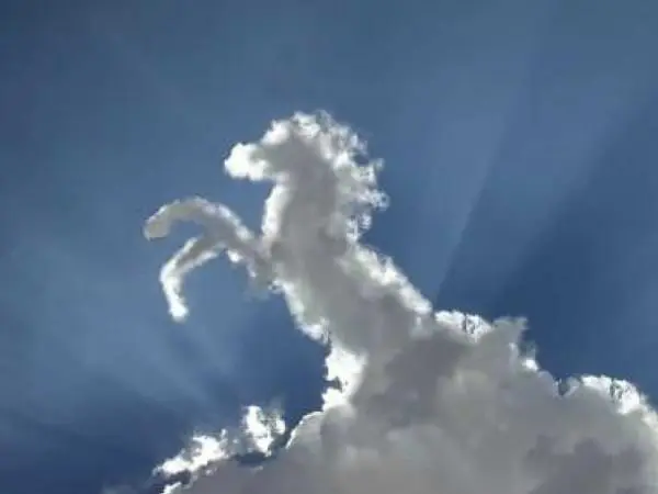 Nubes con forma de caballo