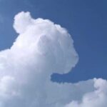 Nubes con formas de león