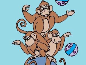 Tres monos aulladores - Poema para niños
